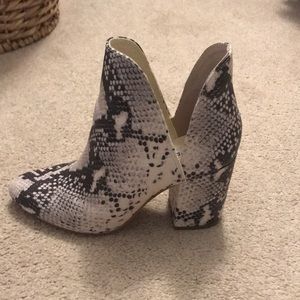 Steve Madden snakeskin booties